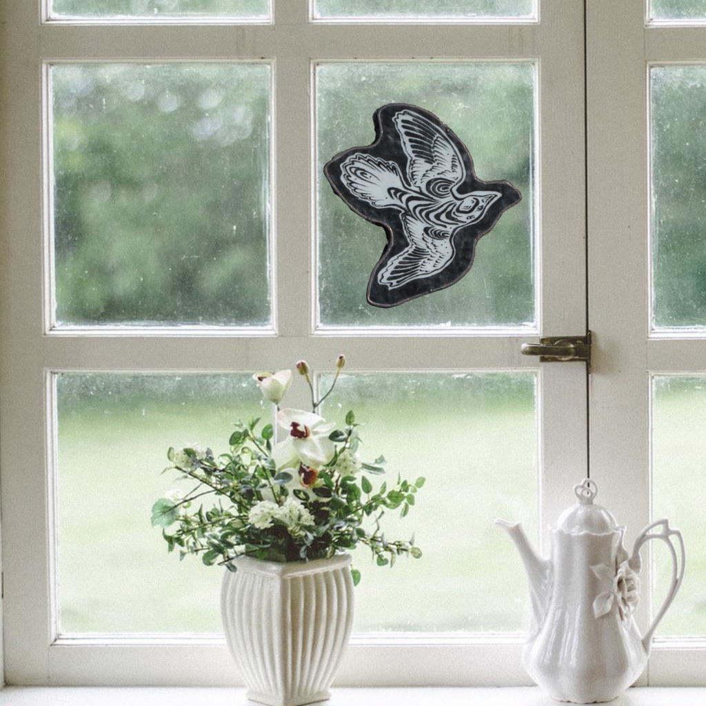 Vitražas Black Bird