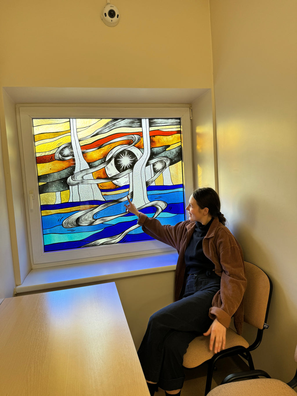 Vitražo projektas 'Pasaulio sutvėrimas'