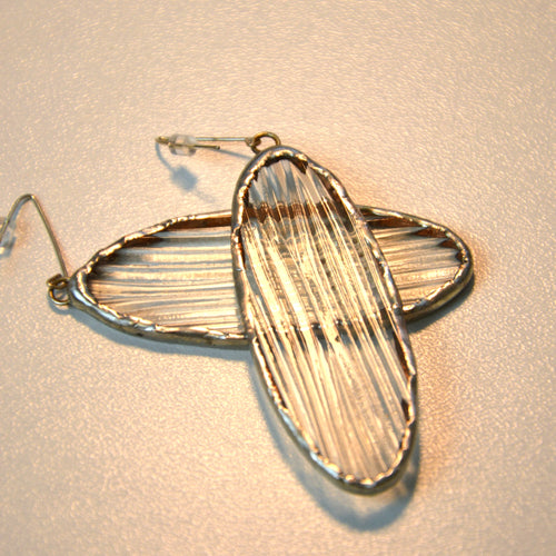 Faktūrinio stiklo auskarai