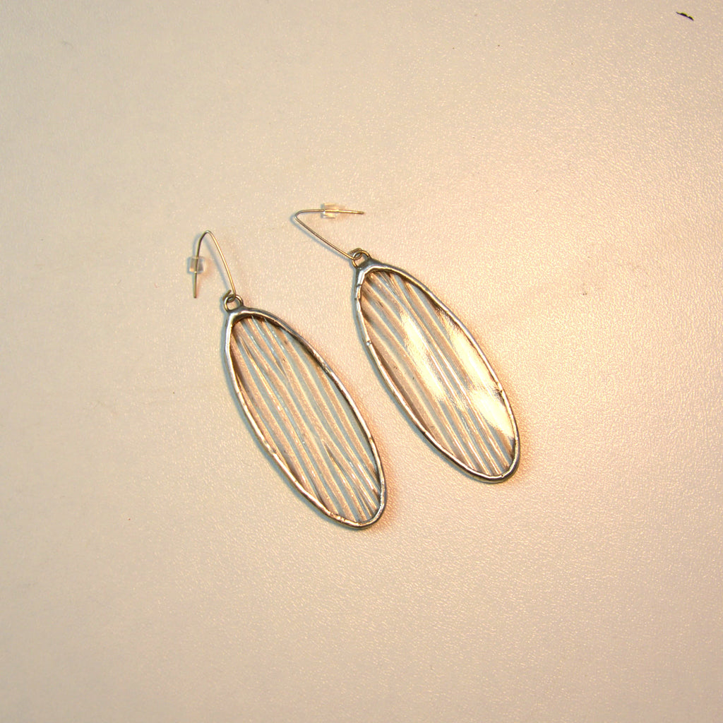 Faktūrinio stiklo auskarai