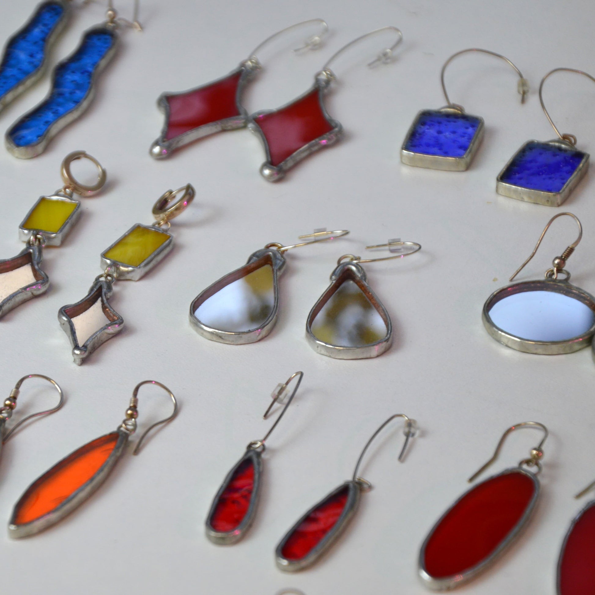 Veidrodiniai auskarai 'Lašas'