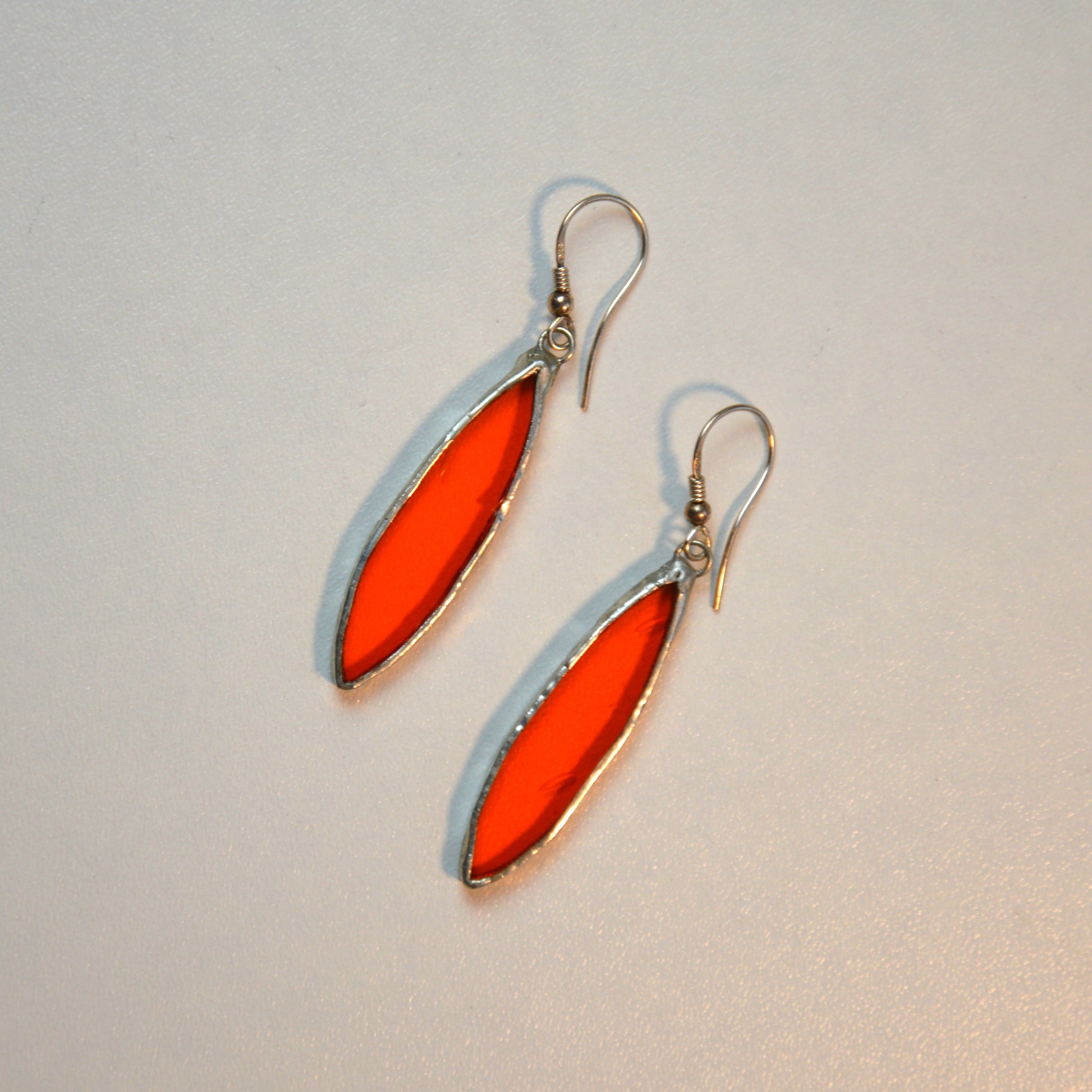 Oranžinio stiklo auskarai