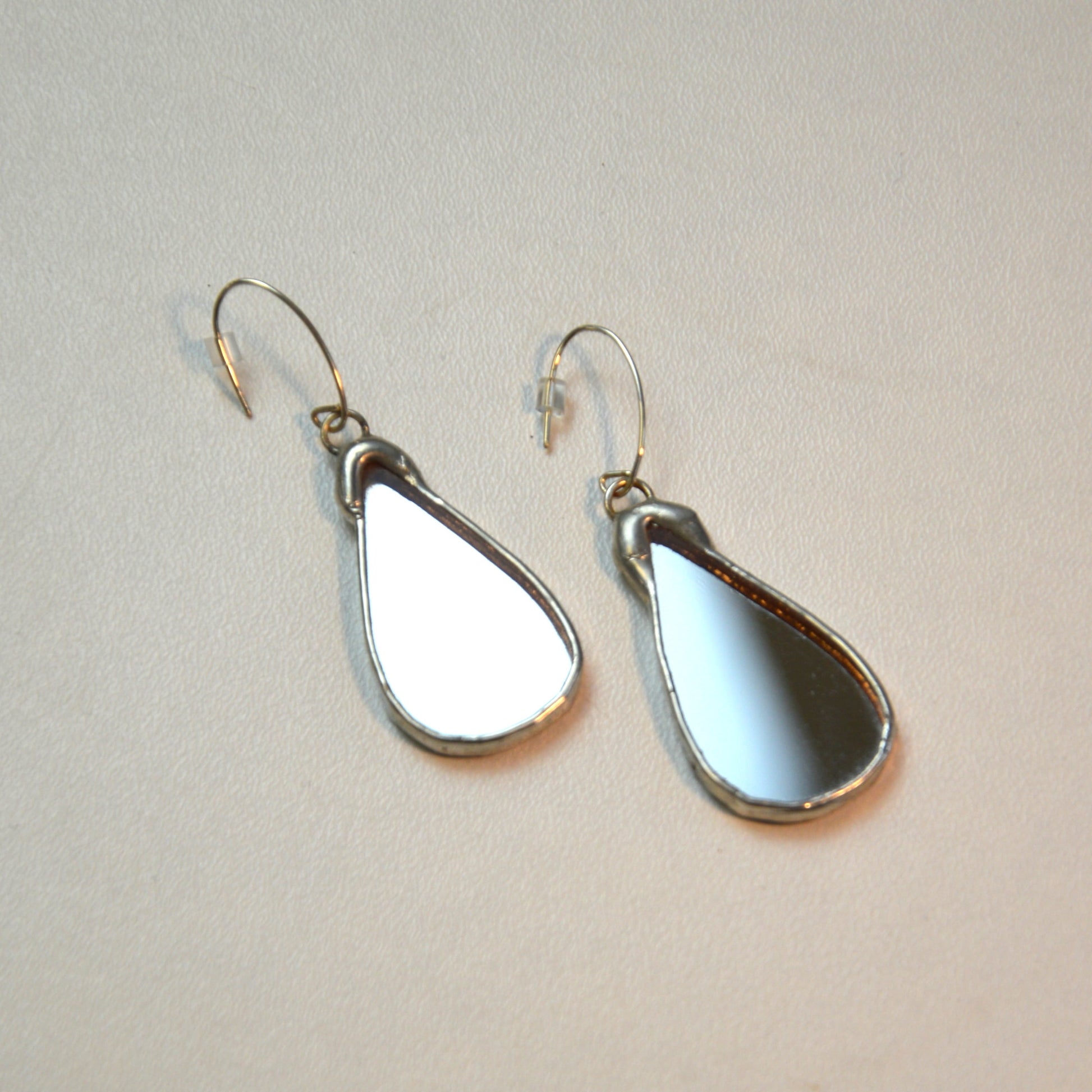 Veidrodiniai auskarai 'Lašas'