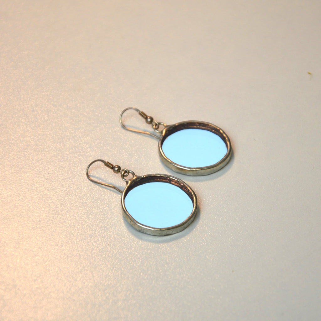 Apvalūs veidrodiniai auskarai