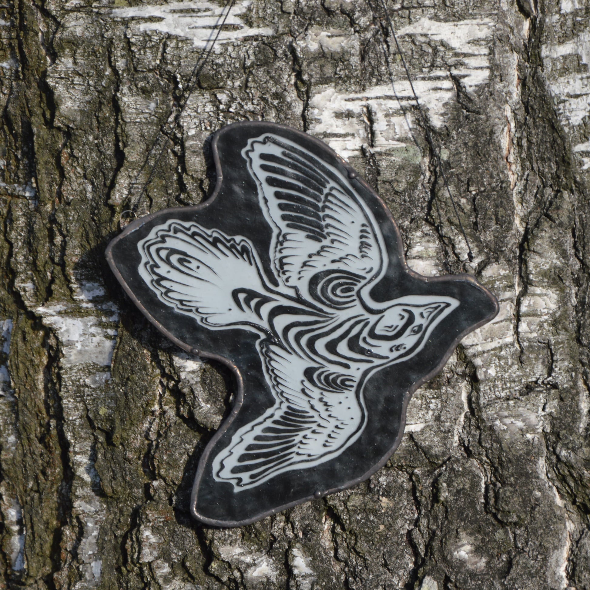 Vitražas Black Bird